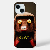 カチーナキュートおもしろいスイーツ顔フォトハロー引用文 Case-Mate iPhoneケース (裏面)