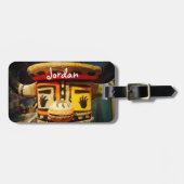 カチーナドールウッド顔写真名前をカスタムするかわいいはっきりした ラゲッジタグ (正面横)