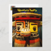 カチーナドール顔フォトアドベンチャー可愛はっきりしたい ポストカード (正面/裏面)