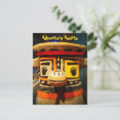 カチーナドール顔フォトアドベンチャー可愛はっきりしたい ポストカード (スタンド正面)