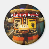 カチーナドール顔フォトアドベンチャー可愛はっきりしたい マグネット (正面)