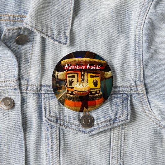 カチーナドール顔フォトアドベンチャー可愛はっきりしたい 缶バッジ (インサイチュ)