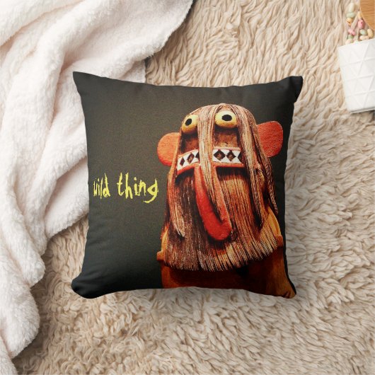 カチーナドール顔フォトワイルドモノ引用文はっきりしたかわいい クッション (ブランケット)