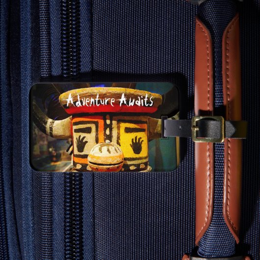 カチーナ人形フォトアドベンチャー待ちおもしろいかわいい ラゲッジタグ (正面インサイチュ4)