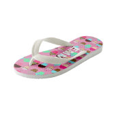 カッカラフルプケーキ-カスタマイズ可能な色 キッズビーチサンダル (アングル)