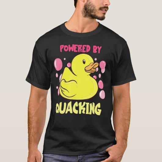 カッキングで動くゴム鴨のガモ Tシャツ (正面)