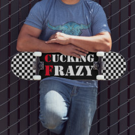 カッキングフラジー白と黒のチェッカーボード スケートボード