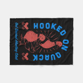 カックに引っ掛かるダック狩りクラブおもしろいDesi フリースブランケット (正面(横))