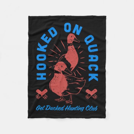 カックに引っ掛かるダック狩りクラブおもしろいDesi フリースブランケット (正面)
