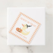 カックまたはアヒルかわいいオレンジのハロウィンキッズ フェイバータグ (インサイチュ)