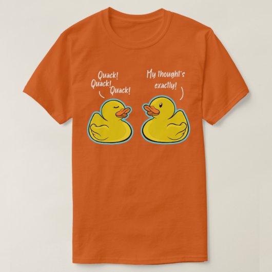 カックカックアヒル会話アヒル Tシャツ (デザイン正面)