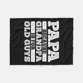 カッコいいおじいちゃん男性へアートおじいちゃん親F フリースブランケット (正面(横))