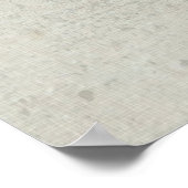 カッコいいおもしろいトレンディーカラフル水色フクロウ ポスター (角)