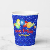 カッコいいおもしろいバルーン誕生日パーティー 紙コップ (裏面)