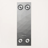 カッコいいおもしろい音楽スピーカーグレージオメトリメッシュモノグラム ヨガマット (正面)