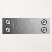 カッコいいおもしろい音楽スピーカーグレージオメトリメッシュモノグラム ヨガマット (正面(横))