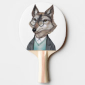 カッコいいおもしろい leo顔ライオンアパレルプリントdesi 卓球ラケット (裏面)