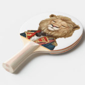 カッコいいおもしろい leo顔ライオンアパレルプリントdesi 卓球ラケット (正面アングル)