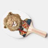 カッコいいおもしろい leo顔ライオンアパレルプリントdesi 卓球ラケット (横)