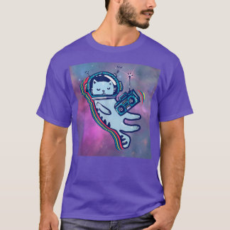 カッコいいおもしろいMusic CatイラストレーションGraphi Tシャツ