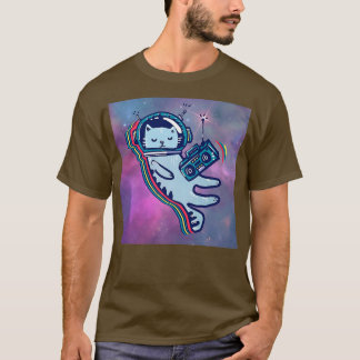 カッコいいおもしろいMusic CatイラストレーションGraphi Tシャツ