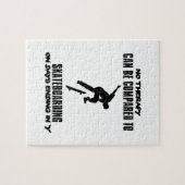 カッコいいおよびスケートボードをするデザインを向くこと ジグソーパズル (横)