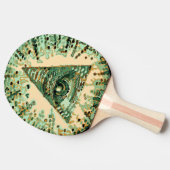 カッコいいおよびユニークなカムフラージュIlluminati 卓球ラケット (横)