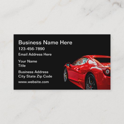 カッコいいお洒落モダン車のBusiness Card 名刺 (正面)