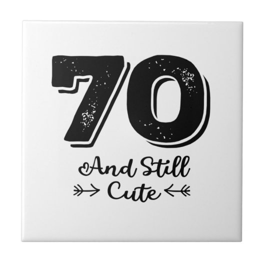 カッコいいかわいい70歳の誕生日引用文ことわざ タイル (正面)