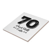 カッコいいかわいい70歳の誕生日引用文ことわざ タイル (側面)