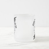 カッコいいすごいリンマン・ママ・デイ フロストグラスマグカップ (中央)