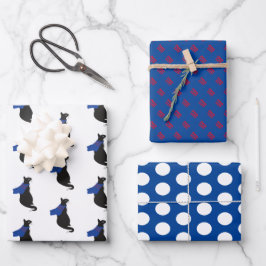 カッコいいすごい子猫 – 猫ラッピング紙シートセット ラッピングペーパーシート