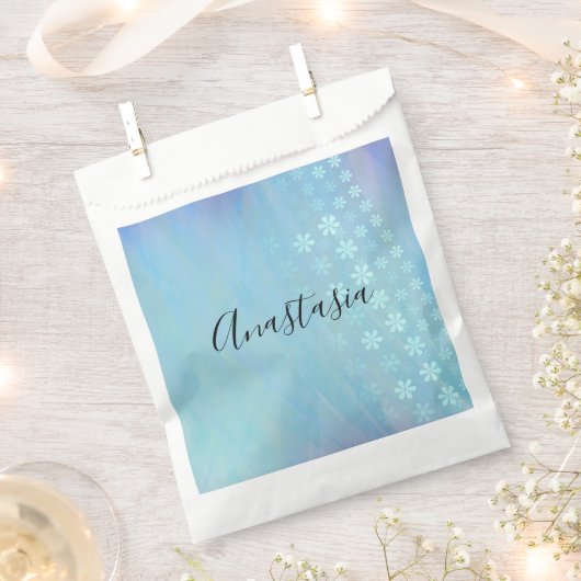カッコいいすご、青い フェイバーバッグ (クリップ留めされた状態)