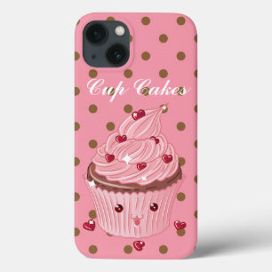 カッコいいすてきなピンクカップケーキ iPhone 13ケース