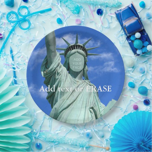 カッコいいそしておもしろいのカスタマイズ可能な自由の女神… ペーパープレート (パーティー)