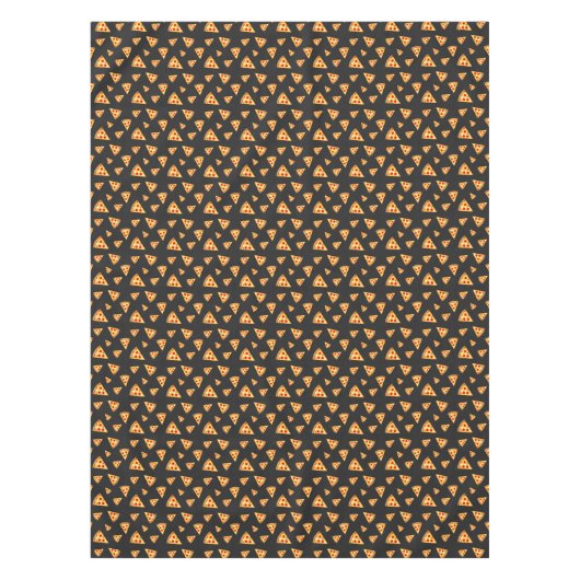 カッコいいとおもしろいのピザのスライスのパターン テーブルクロス (正面)