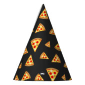 カッコいいとおもしろいのピザのスライスのパターン パーティーハット (左)
