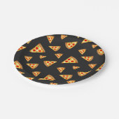 カッコいいとおもしろいのピザのスライスのパターン ペーパープレート (アングル)
