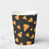 カッコいいとおもしろいのピザのスライスのパターン 紙コップ (裏面)
