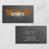 カッコいいによって傷付けられる金属のストライプなフィットネスの訓練 名刺 (正面/裏面)