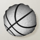 カッコいいによって磨かれる色の円形のバスケットボールの枕 ラウンドクッション (裏面)