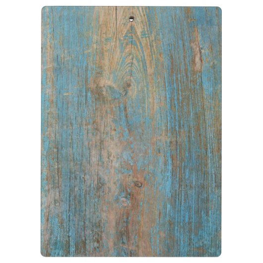 カッコいいによって風化させる青い皮のペンキ木質 クリップボード (裏面)