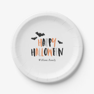 カッコいいのこうもりのハローウィンパーティ ペーパープレート