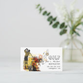 カッコいいのスポーツの都市グランジでモダンなゴルフ 名刺 (スタンド正面)