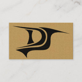 カッコいいのボール紙DJのイニシャルの名刺 名刺