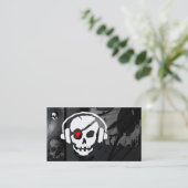 カッコいいのボール紙DJのスカルアイコン名刺 名刺 (スタンド正面)