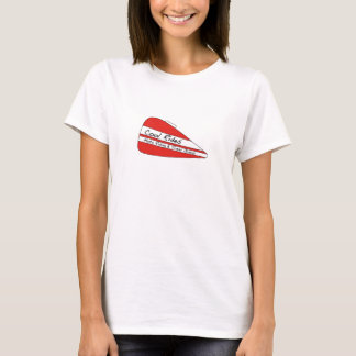 カッコいいの乗車の女性の細い肩ひも Tシャツ