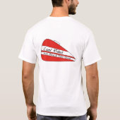 カッコいいの乗車の白のTシャツ Tシャツ (裏面)