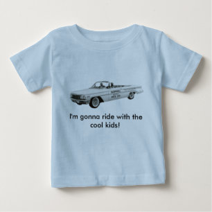 カッコいいの子供のTシャツとの乗車 ベビーTシャツ