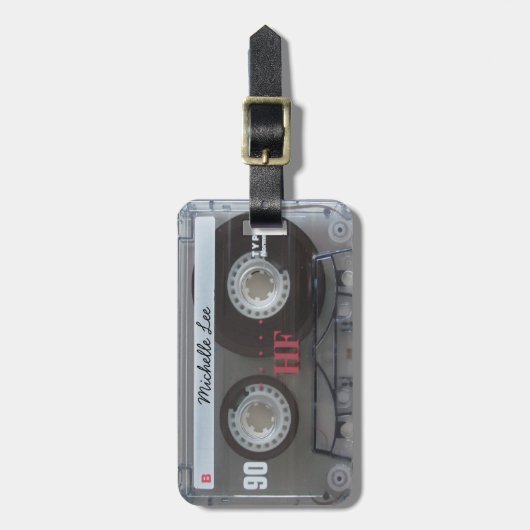 カッコいいの実質のカセットテープのlugguageのラベル ラゲッジタグ (正面縦)